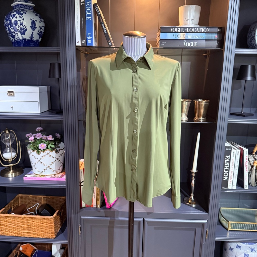Ameliora "The Dawn" Olive Green Button Up Shirt – Size L